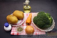 Фото приготовления рецепта: Тушёная картошка с брокколи (на сковороде) - шаг №1