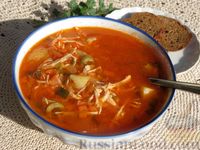 Фото приготовления рецепта: Картофельный суп с индейкой, оливками и зелёным луком - шаг №16