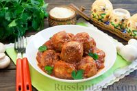 Фото приготовления рецепта: Тефтели из грибов и риса в томатном соусе - шаг №16