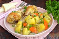 Фото приготовления рецепта: Куриные ножки, запечённые с картофелем и капустой, в рукаве - шаг №12