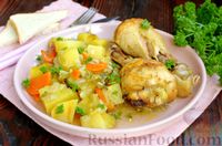 Фото приготовления рецепта: Куриные ножки, запечённые с картофелем и капустой, в рукаве - шаг №14