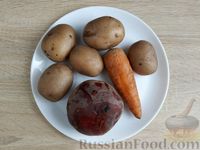 Фото приготовления рецепта: Винегрет с нутом и солёными огурцами - шаг №10