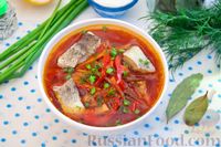 Фото к рецепту: Свекольный суп с рыбой