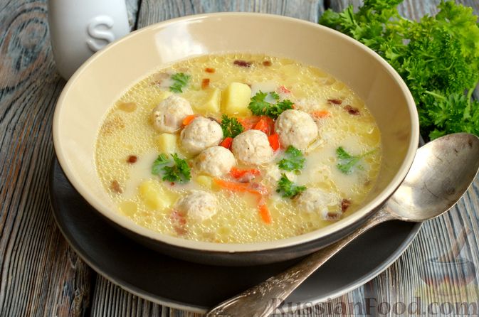 Суп с куриными фрикадельками - пошаговый рецепт с фото