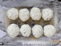 Фото приготовления рецепта: Пряные дрожжевые пирожки с ветчиной и маринованными грибами (в духовке) - шаг №14