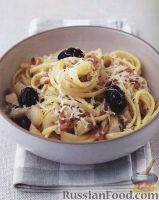 Фото к рецепту: Паста (макароны) с фенхелем и оливками