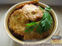 Фото приготовления рецепта: Куриные оладьи с тыквой - шаг №10