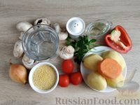 Фото приготовления рецепта: Грибной суп с пшеном и овощами - шаг №1