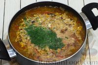 Фото приготовления рецепта: Суп с фасолью, овощами и орехами - шаг №6