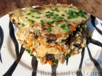 Фото приготовления рецепта: Запеканка с курицей, гречкой, грибами и овощами - шаг №22