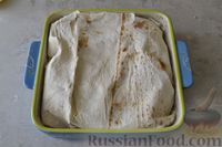 Фото приготовления рецепта: Пирог из лаваша, с мясом, капустой и грибами - шаг №27
