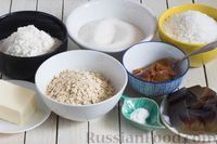 Фото приготовления рецепта: Песочные пирожные с овсяными хлопьями, шоколадом и кокосовой стружкой - шаг №1
