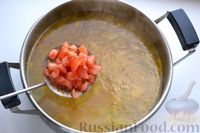 Фото приготовления рецепта: Суп с ветчиной, пшеном, кабачками и сладким перцем - шаг №12