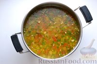 Фото приготовления рецепта: Суп с ветчиной, пшеном, кабачками и сладким перцем - шаг №16