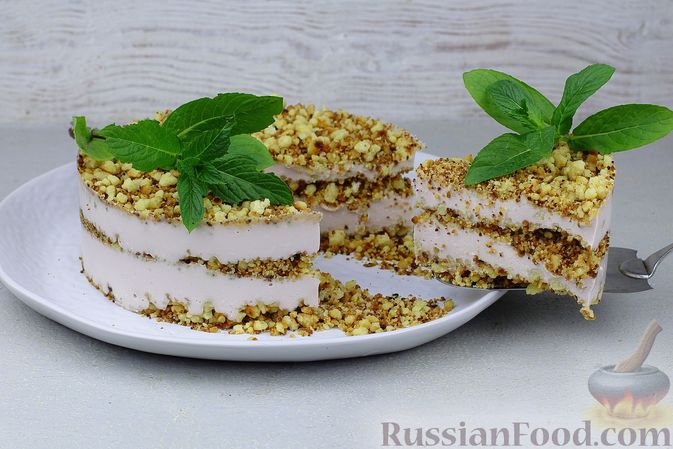 Рецепт: желейный торт без выпечки с лаймовым вкусом