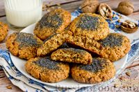 Фото приготовления рецепта: Овсяное печенье с грецкими орехами, семенами подсолнечника и маком - шаг №14