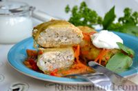 Фото приготовления рецепта: Голубцы из молодой капусты с курицей, тушенные в овощном соусе - шаг №21