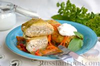 Фото приготовления рецепта: Голубцы из молодой капусты с курицей, тушенные в овощном соусе - шаг №22