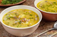 Фото к рецепту: Сырный суп с грибами и мясным фаршем