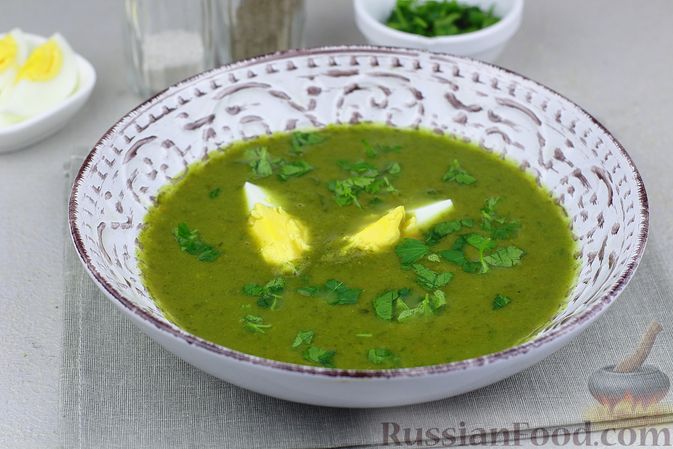 Рецепт приготовления диетического супа – пюре со шпинатом: