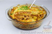 Фото к рецепту: Картофельная запеканка с фаршем и соусом бешамель