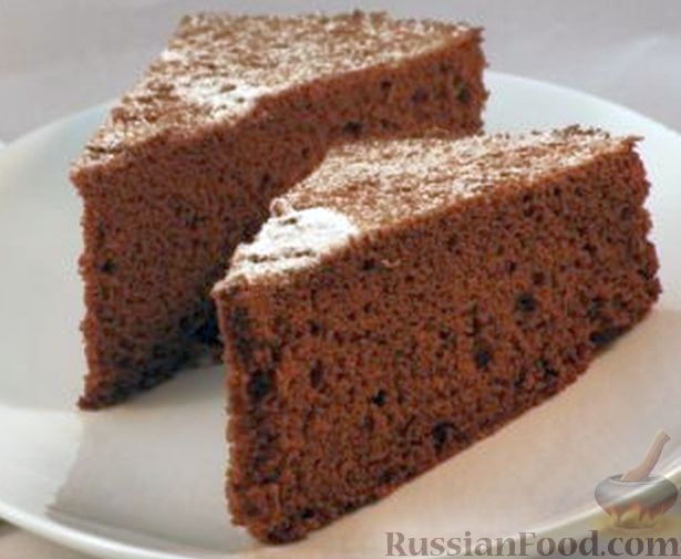 Сочный Шоколадный Бисквит - пошаговый рецепт с фото на Готови�м дома