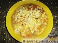 Фото к рецепту: Суп с пастой и чечевицей