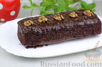 Фото к рецепту: Шоколадно-ореховый кекс "Бархатная ночь"