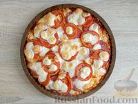 Фото приготовления рецепта: Запеканка из спагетти с помидорами, колбасой, сыром и томатным соусом - шаг №20