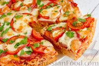 Фото приготовления рецепта: Запеканка из спагетти с помидорами, колбасой, сыром и томатным соусом - шаг №24