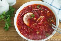 Фото приготовления рецепта: Томатно-свекольный суп с вермишелью - шаг №10