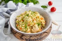 Фото приготовления рецепта: Пшённая каша с курицей и кабачком, на сковороде - шаг №15