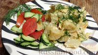 Фото приготовления рецепта: Киш с копчёной скумбрией, зелёным луком и перцем чили - шаг №15