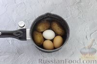 Фото приготовления рецепта: Окрошка на квасе, с говядиной и курицей - шаг №3