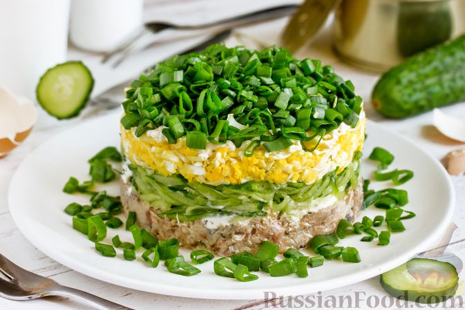 Классический салат Мимоза: пошаговый рецепт с фото