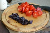 Фото приготовления рецепта: Макароны с кабачками, помидорами черри и  сладким перцем - шаг №3