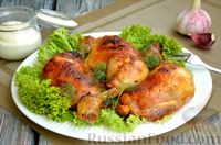 Фото приготовления рецепта: Куриные окорочка, запечённые в майонезно-чесночном соусе (в рукаве) - шаг №8