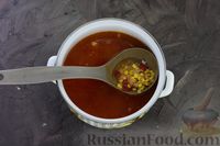 Фото приготовления рецепта: Рисовый суп-пюре с кукурузой и помидорами - шаг №11