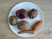 Фото приготовления рецепта: Винегрет с колбасой и солёными огурцами - шаг №4