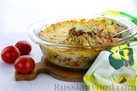 Фото приготовления рецепта: Картофельная запеканка с фаршем, помидорами, сыром и сливочным соусом - шаг №26