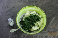 Фото приготовления рецепта: Ленивые творожные вареники с рисовой мукой и сырной начинкой - шаг №7