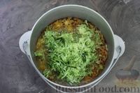 Фото приготовления рецепта: Суп с цукини, сметаной и фрикадельками - шаг №14