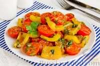 Фото приготовления рецепта: Салат из жареных помидоров и болгарского перца - шаг №18