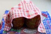 Фото приготовления рецепта: Кабачки с томатным соком (на зиму) - шаг №22
