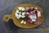 Фото приготовления рецепта: "Гармошки" из баклажанов с мясным фаршем и сыром (в духовке) - шаг №4