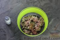 Фото приготовления рецепта: "Гармошки" из баклажанов с мясным фаршем и сыром (в духовке) - шаг №6