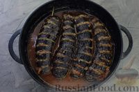 Фото приготовления рецепта: "Гармошки" из баклажанов с мясным фаршем и сыром (в духовке) - шаг №13