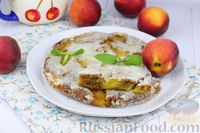 Фото приготовления рецепта: Чайный пирог с персиками и сахарной корочкой - шаг №15