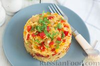 Фото приготовления рецепта: Рис с овощами и консервированной фасолью (в сковороде) - шаг №9
