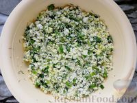 Фото приготовления рецепта: Хычины с творогом и зеленью (на сухой сковороде) - шаг №11